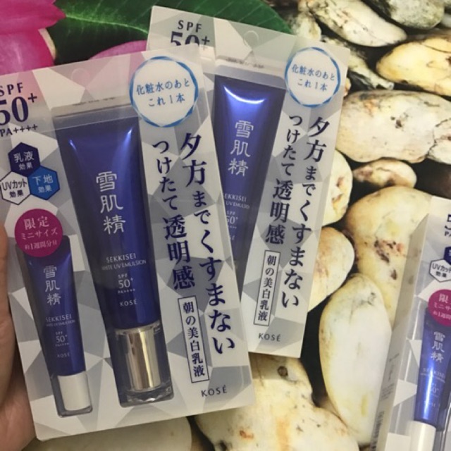 DƯỠNG NGÀY KOSE SEKKISEI WHITE UV EMULSION SPF50+/PA++++
