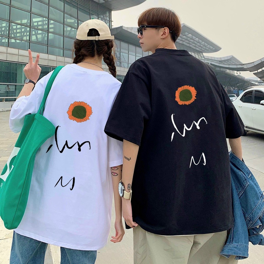 Áo thun tay lỡ form rộng unisex nam nữ mặc đều đẹp in hình 2 mặt hàng loại 1_chữ hoa hd