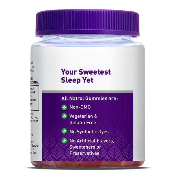 Kẹo ngủ ngon, hỗ trợ giấc ngủ Natrol Gummies Melatonin 5mg - 10mg của Mỹ