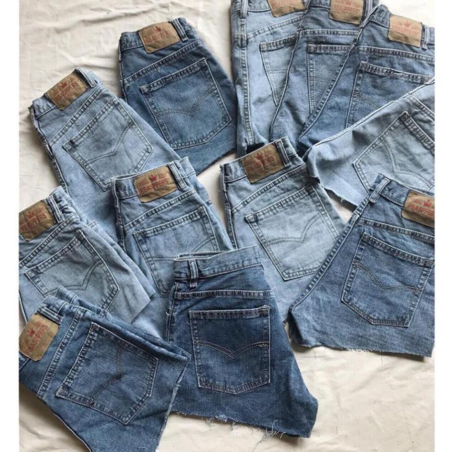 [HÌNH THẬT] QUẦN SHORT TRƠN JEAN NỮ VINTAGE LƯNG CAO – QUẦN BÒ NGẮN BASIC 35  ྇  ྇ ❣