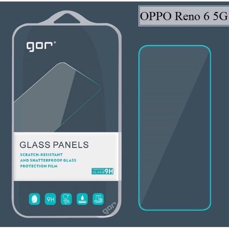 Bộ 2 kính cường lực Gor 9H Oppo Reno 6 5G vát cạnh 2,5D trong suốt