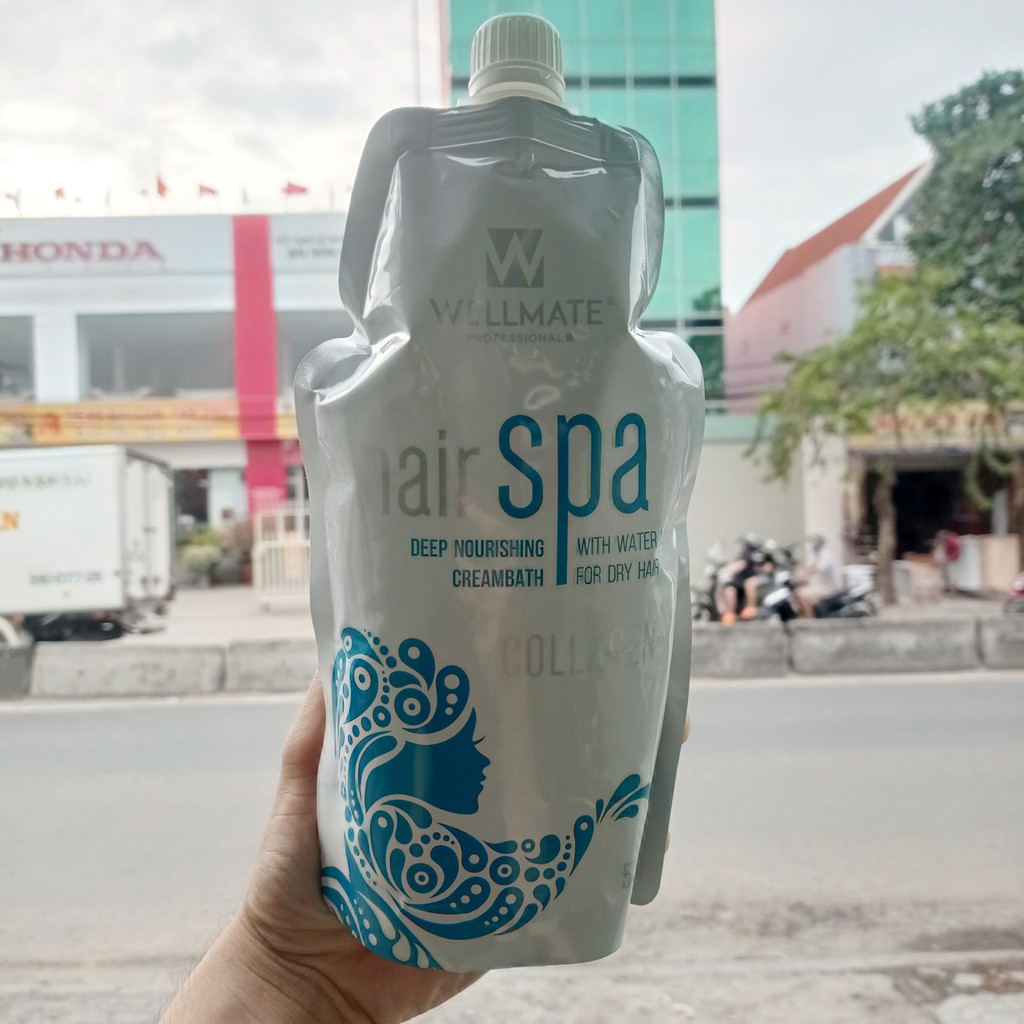 [Wellmate-Chính hãng] Kem hấp phục hồi tóc khô xơ hư tổn Wellmate hair Spa 500ml