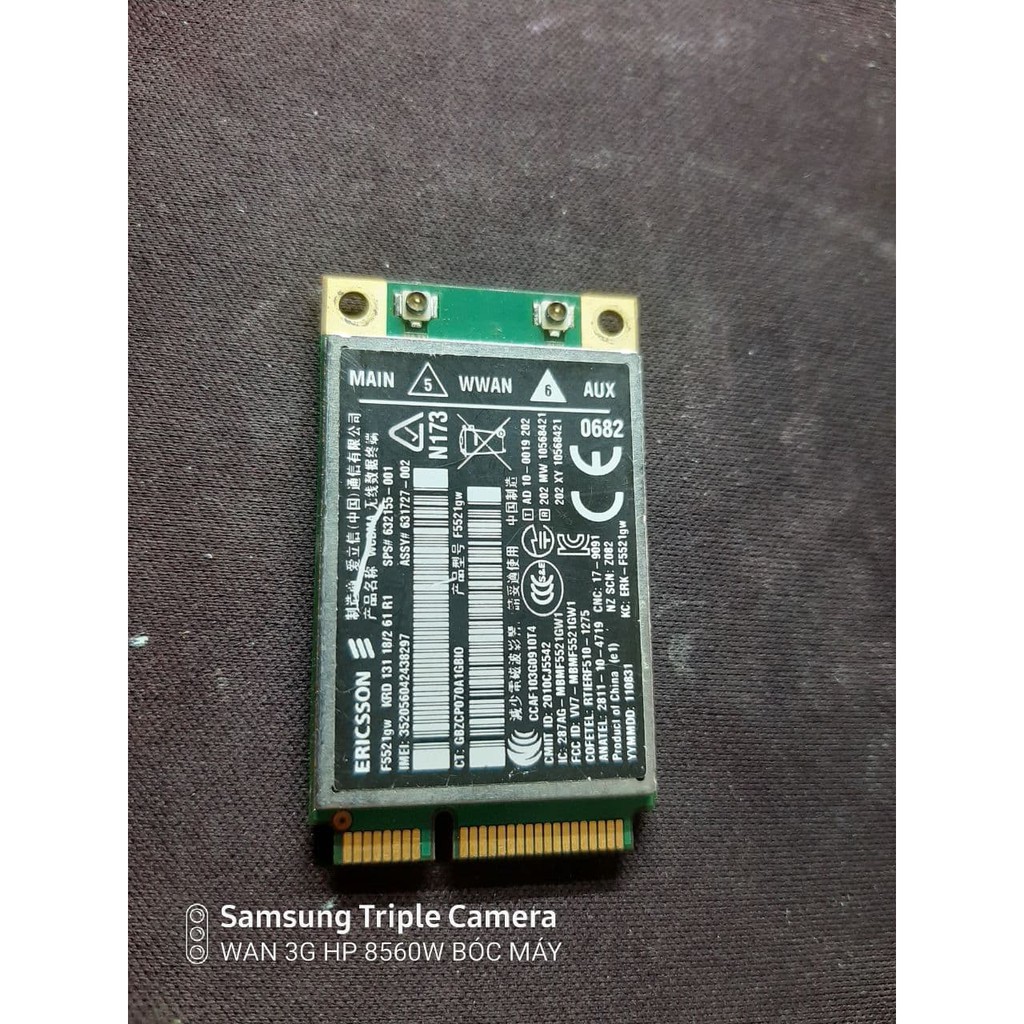 Cạc mạng không dây WWan 3G - HP 2760P/ 6560B/ 8560P/ 8560W/ 8760W Tháo Máy ( GIÁ TỐT) | BigBuy360 - bigbuy360.vn