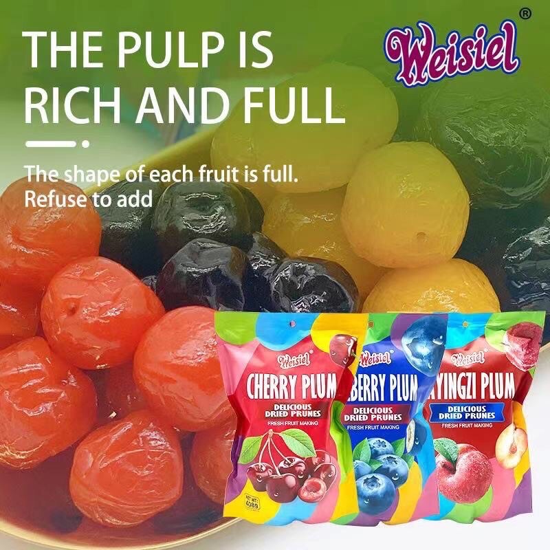Ô Mai Mận, Việt Quất, Cherry Mix 5 Vị Siêu Ngon - Ô mai Mận Sắc Màu Hồng Kong
