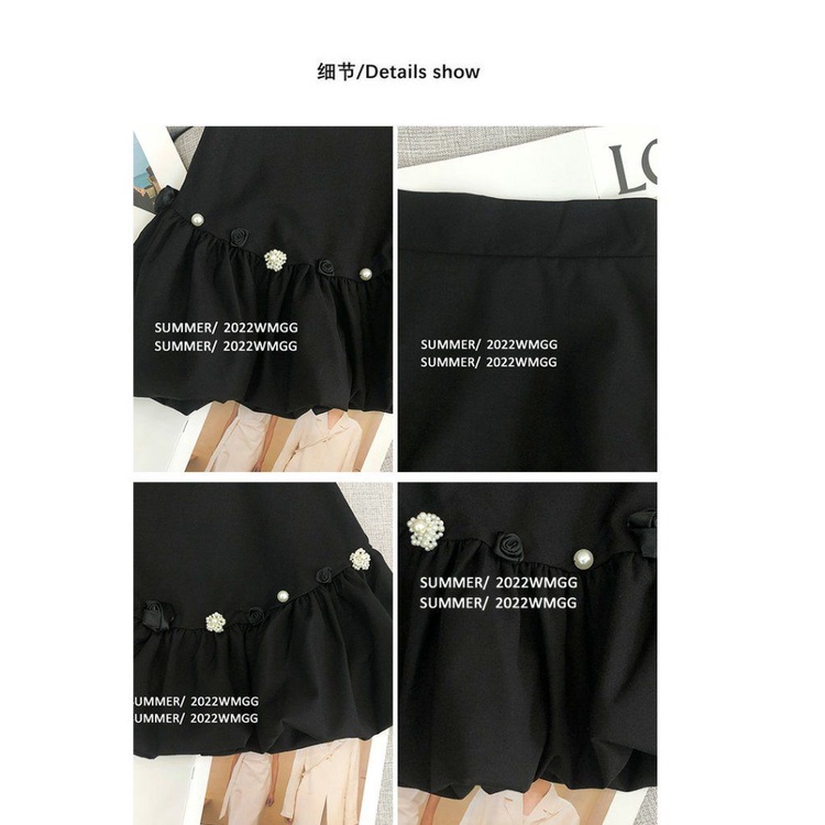 Chân Váy Chữ A Mỏng Màu Đen Thời Trang Mùa Hè Phong Cách Hàn Quốc Cho Nữ