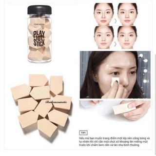 HỘP 10 MÚT TÁN KEM NỀN ETUDE PLAY 101 STICK CONTOUR DUO PUFF BOTTLE