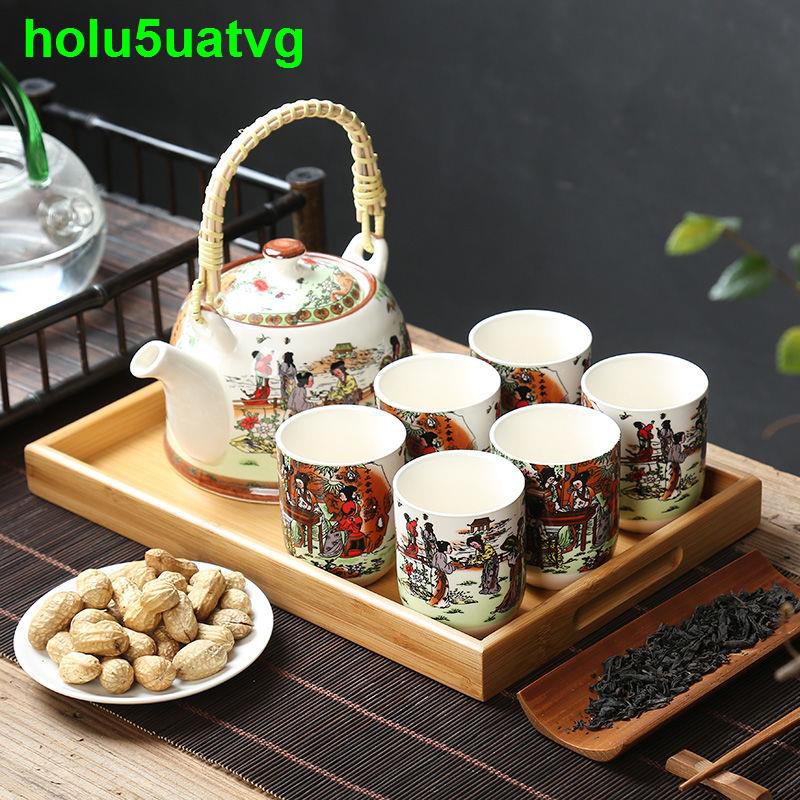 nhà cửa đời sốngHộp trà lớn đặc biệt, ấm trà, gốm, xanh và trắng, Kungfu, bộ đơn giản, tiệm bán trực tiếp