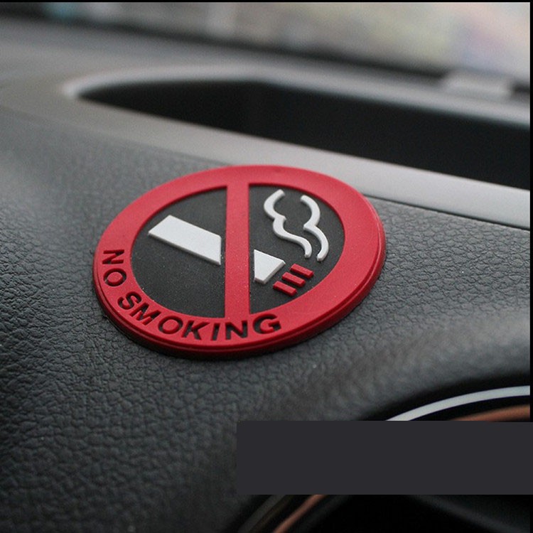 5 Miếng Tem Dán 3D Không Hút Thuốc No Smoking Bằng Cao Su Dán Xe ô Tô Ms-311