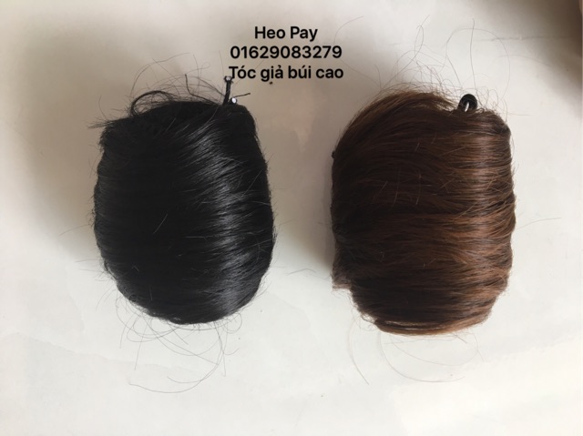 Tóc giả búi cao có dây rút, đẹp tự nhiên, kèm ảnh thật.