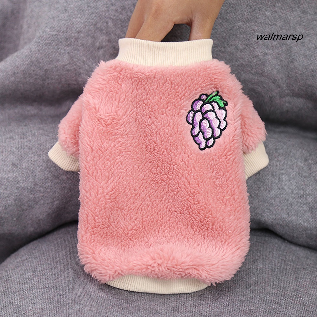 Áo sweater thêu họa tiết trái cây hoạt hình giữ ấm mùa đông cho thú cưng
