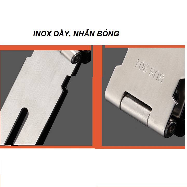 CHỐT KHÓA thẳng có PAT KHÓA Ổ bằng INOX tiện dụng - TH794,795,796