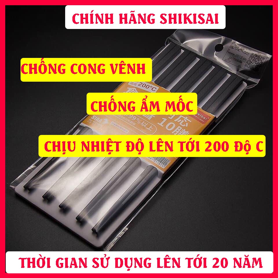 [Chống Cong Vênh] Đũa Shikisai Nhật Bản Chống Mốc Tuyệt Đối An Toàn Sức Khỏe - Hàng Chính Hãng