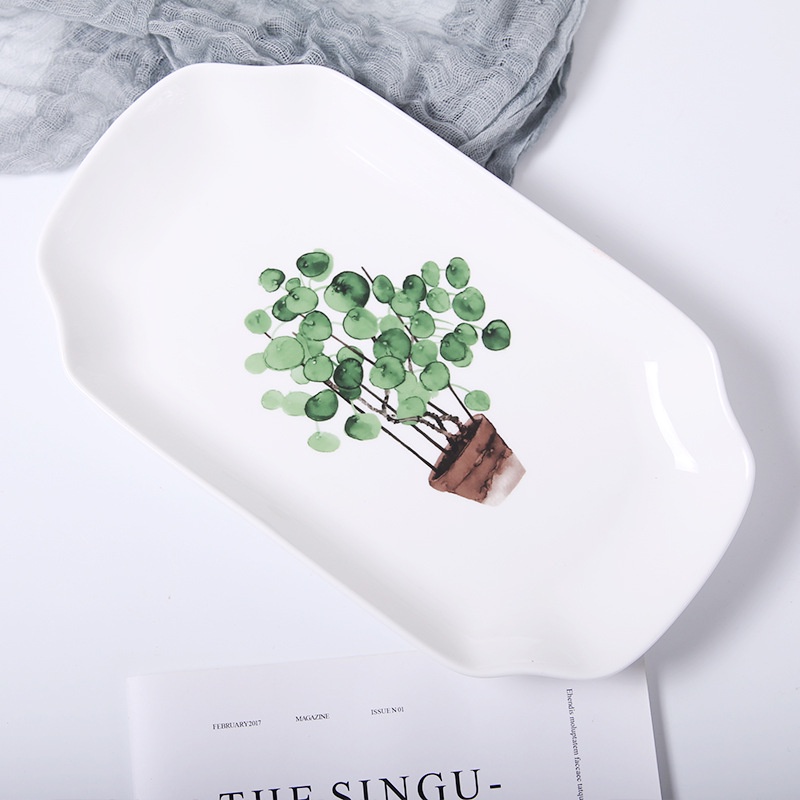 Bộ chén dĩa bát đĩa hình cây xanh cao cấp