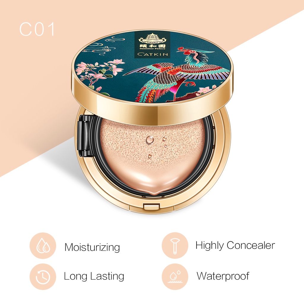 CATKIN Phấn nước kem nền che khuyết điểm tự nhiên kèm lõi dự phòng hiệu quả  phấn nước trang điểm 24g