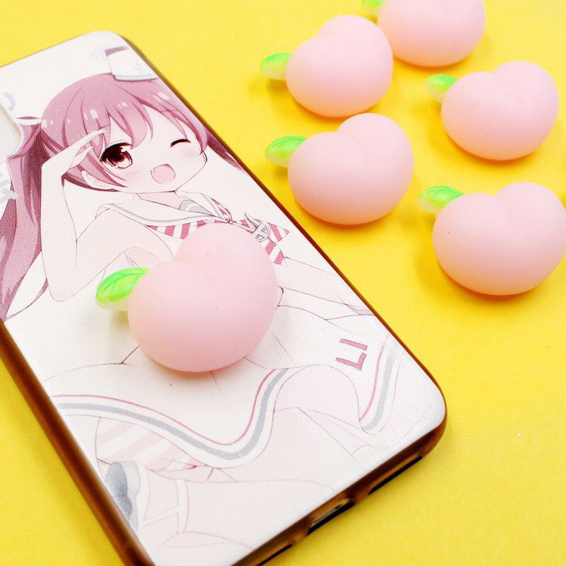 Mochi đào bóp giảm stress squishy dẻo hình đào mềm mại đồ chơi trẻ em squishy