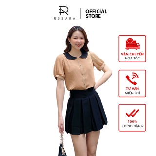 Áo sơ mi thời trang nữ cổ sen cách điệu tiểu thư Rosara AM171