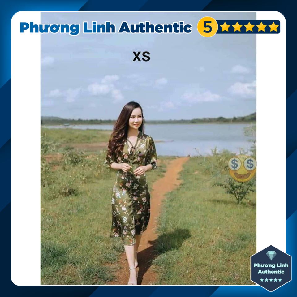 Váy lụa hoa Mango Auth new tag có sẵn