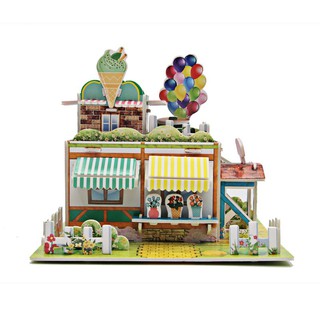 Mô Hình Nhà Lắp Ghép DIY Bằng Giấy Cứng Cho Trẻ - Haoshipshop