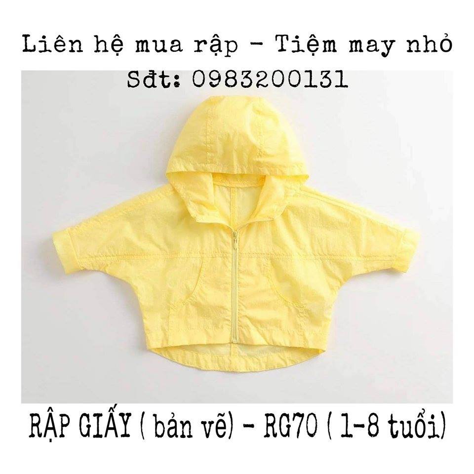 RG70_Rập giấy may áo khoác cho bé