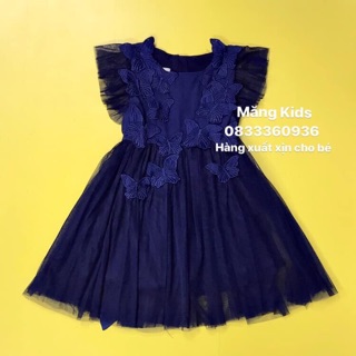 Váy đầm bé gái ren xanh navy