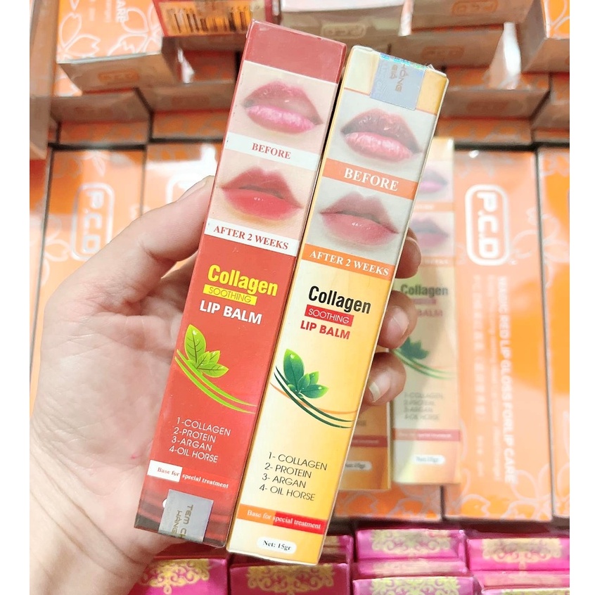 Dưỡng Môi Kích Màu Dưỡng Sau Xăm-Dưỡng Kích Màu Collagen Lip Balm 15g