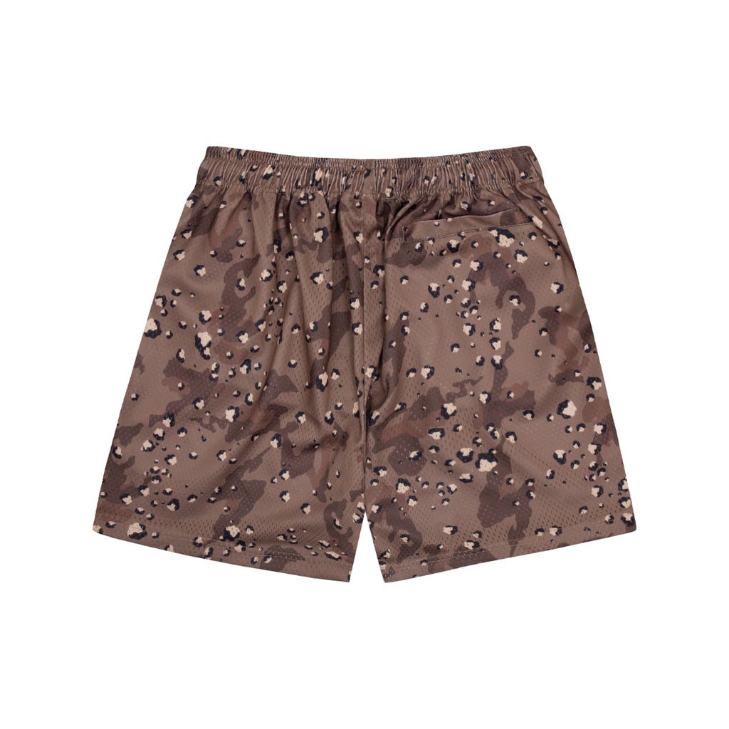 Quần Short Unisex Local Brand SWE CAMO MESH SHORTS - Nâu