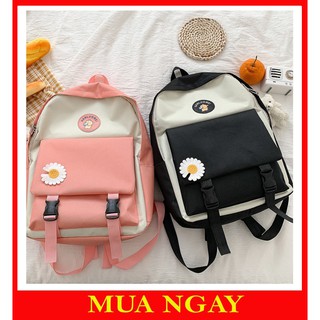 Balo nữ du lịch đi học giá rẻ thời trang hoa cúc cute đẹp BL31