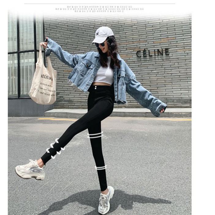 Quần tregging nữ cạp cao chất vải cao cấp thun ôm dày dặn co giãn tốt( kiểu nâng cao) | BigBuy360 - bigbuy360.vn