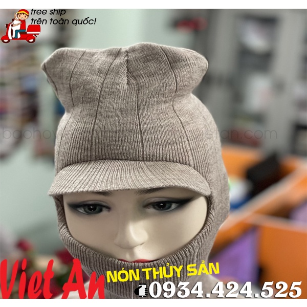 NÓN LEN KHO LẠNH MÀU KEM _ HÌNH CHỤP THẬT