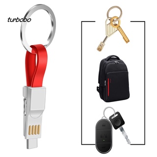 Dây Cáp Sạc 3 Trong 1 Micro Usb Type-C Có Móc Khóa Cho Điện Thoại Android Iphone