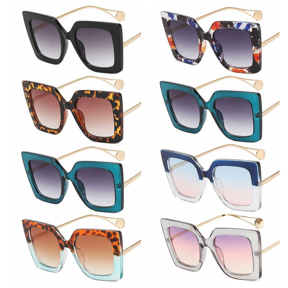 Joye Kính Mát Gọng Vuông Kim Loại Phong Cách Vintage Oversized