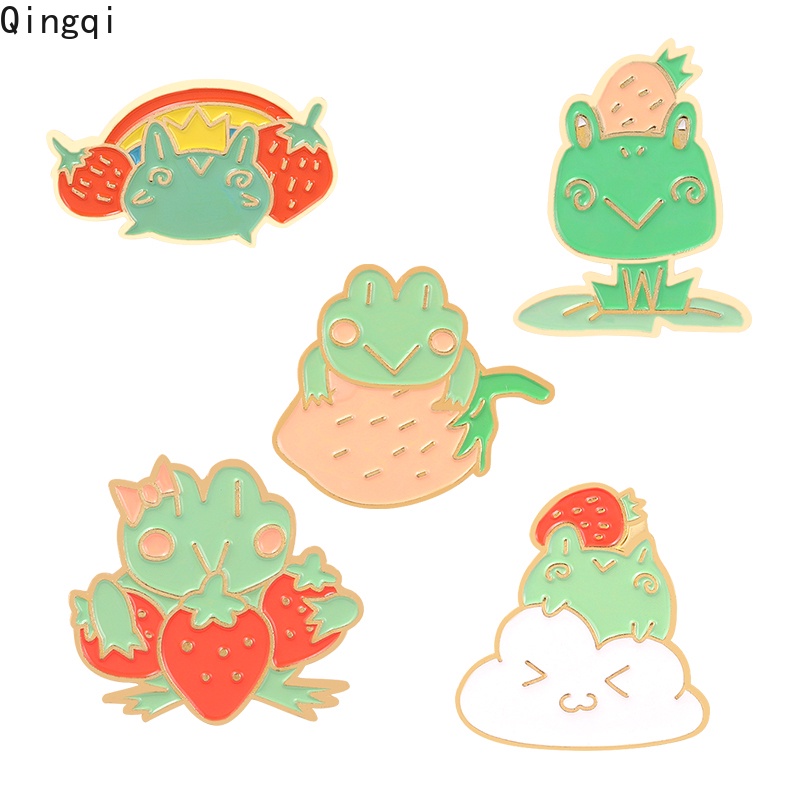 Ghim cài áo Miss Zoe bằng kim loại hình chú ếch vui nhộn