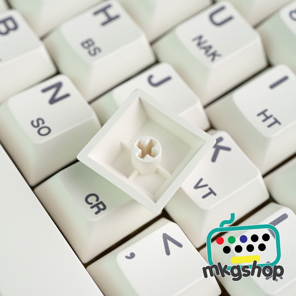 Keycap ASCII PBT dye-sub 133 nút bàn phím cơ in nhiệt, cherry profile song ngữ