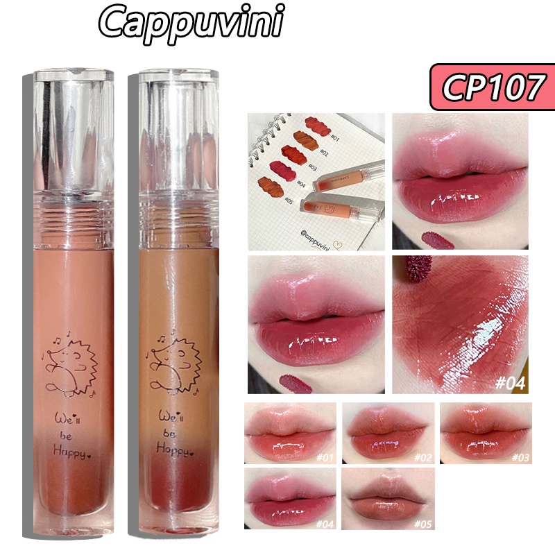 Son bóng dạng lỏng CAPPUVINI dưỡng ẩm tông màu xinh xắn 3g