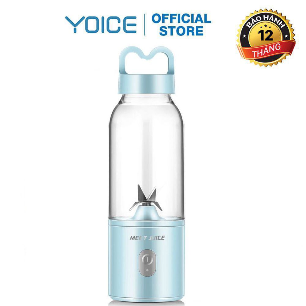 Máy xay sinh tố cầm tay YOICE 500ml, 4 lưỡi dao sắc bén, đai khóa an toàn, nhỏ gọn tiện lợi - MEET JUICE