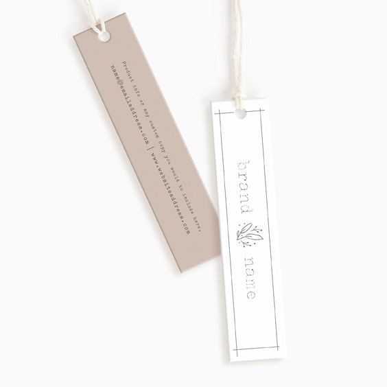 Tag Quần Áo, Mác Treo Quần Áo, Thẻ Treo Thời Trang Size 9x2,5cm Có Đục Lỗ , Chất Liệu C300, Thiết kế theo yêu cầu