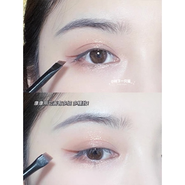 Cọ Kẻ Mắt, Bọng Mắt, Chân Mày Đầu Vát Cán Nhựa Cao Cấp - Eyeliner & Eyebrow Brush