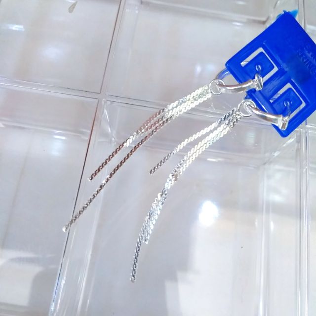 Bông tai bạc Bông thả tua dua bạc ta Van jewelry V10547