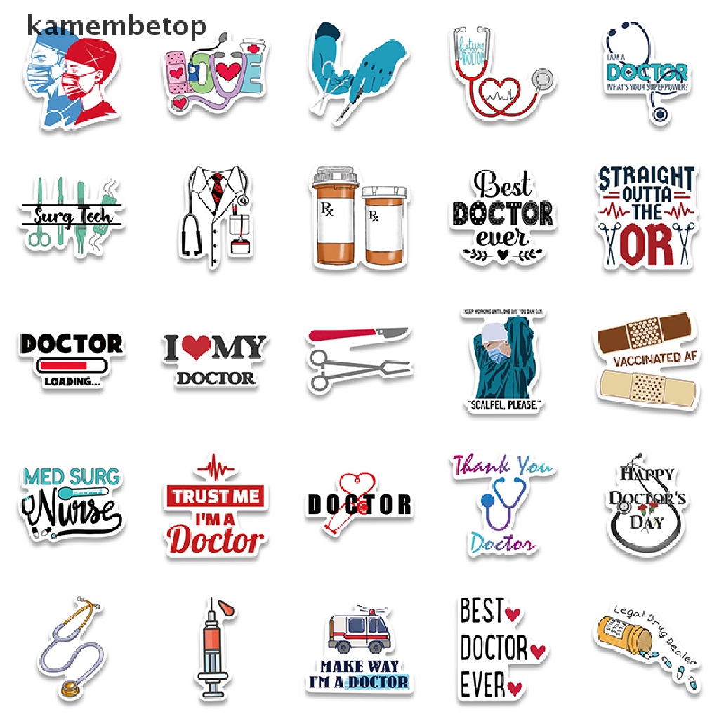 Bộ 50 Miếng Dán Trang Trí Hình Đầu Lâu Dễ Thương