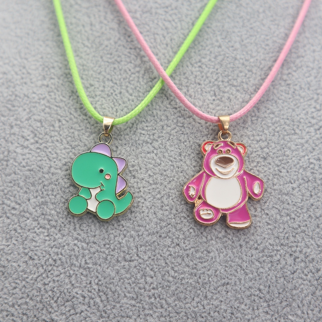 Set 2 Vòng cổ Mặt Hình Động Vật Nhiều Màu Sắc Thời Trang