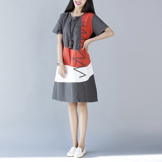 Đầm suông phối màu D2036