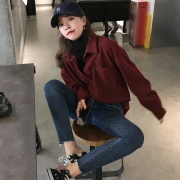 Áo Sơ Mi Nữ Dáng Rộng Retro Phong Cách Thời Trang Hong Kong