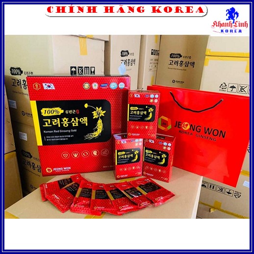 Nước Hồng Sâm Hàn Quốc Jeong Won Cao Cấp, Hộp 30 gói x 80ml