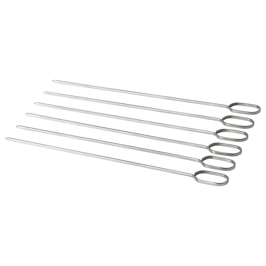 Bộ 6 que xiên thịt nướng bbq inox Grilltider IKEA