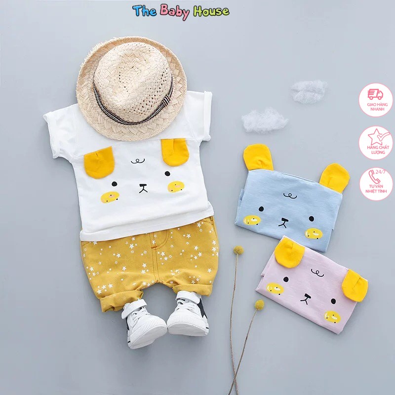 Bộ Quần Áo Cho Bé  𝐅𝐑𝐄𝐄𝐒𝐇𝐈𝐏 Bộ Quần Áo Gấu Bông Trẻ Em Phong Cách Hàn Quốc Dễ Thương Cho Bé Từ 1-4 Tuổi