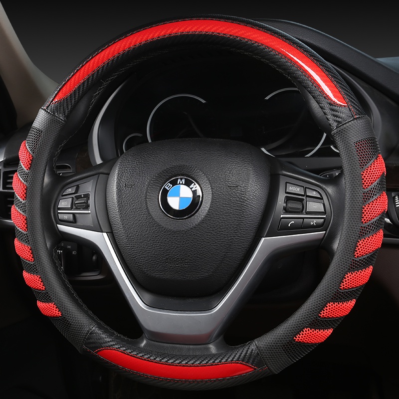 Vỏ Bọc Vô Lăng Xe Hơi Bằng Da Họa Tiết Tổ Ong Chống Trượt Cho BMW M F87 M2 F80 M3 F82 M4 M5 E90 F01 F06 F10 F15 F16 F20 F30 F32 F82 M