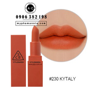 Son 3CE Lip Color Matte #230 Kytaly – Cam Đỏ Đất