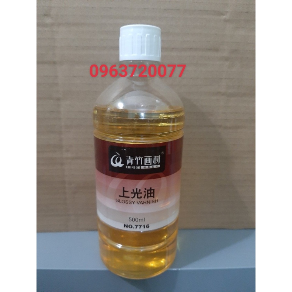 Dầu Lanh và Dầu Thông, phủ bóng tranh sơn dầu Chinjoo loại 500ml