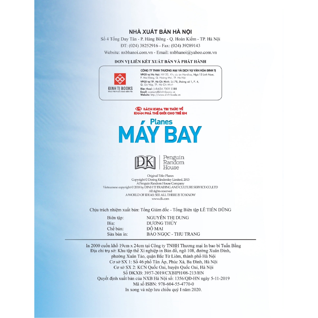 Sách - Bách Khoa Tri Thức Về Khám Phá Thế Giới Cho Trẻ Em - Planes - Máy Bay