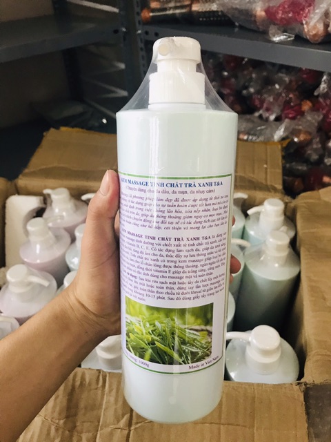 [ 1000ml - CAO CẤP] Kem massage mặt spa trà xanh, bạc hà, hoa hồng, da mụn ,da dầu, trắng da | BigBuy360 - bigbuy360.vn